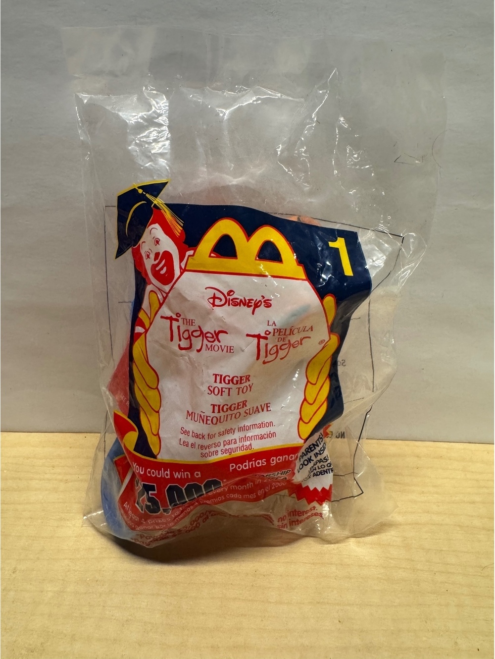 2000 McDonald's The Tigger Movie Toy #1 Tigger new in bag